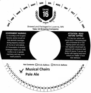 Take 16 Brewing Company Musical Chairs Pale Ale March 2022