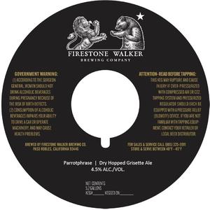 Firestone Walker Brewing Company Parrotphrase March 2022