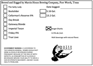 Martin House Brewing Company Anger Sharks