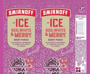 Smirnoff Ice Red, White & Merry Berry Punch April 2022