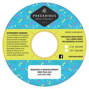 Precarious Beer Project Research & Dankvelopment March 2022