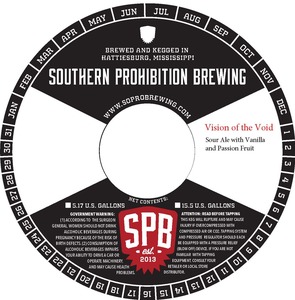 Southern Prohibition Brewing Visions Of The Void March 2022