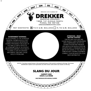 Drekker Brewing Company Slang Du Jour Carrot Cake March 2022