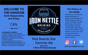 Iron Kettle Brewing Red Beard's War Hammer Ale March 2022