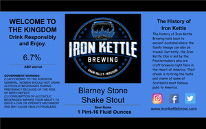 Iron Kettle Brewing Blarney Stone Shake Stout