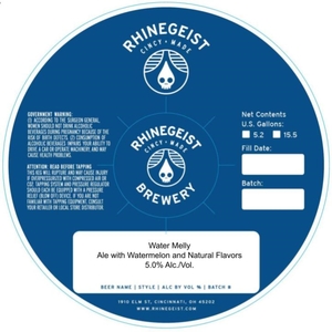 Rhinegeist Water Melly April 2022