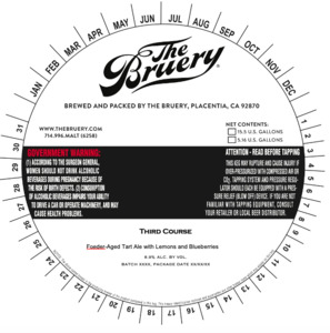 The Bruery Third Course March 2022