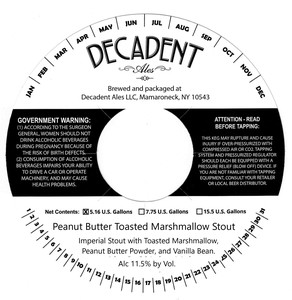 Decadent Ales Peanut Butter Toasted Marshmallow Stout April 2022