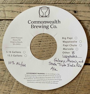 Commonwealth Brewing Co Upgrades April 2022