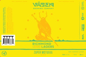 VÄsen Brewing Company Richmond Is For LÄgers Zuper Motueka