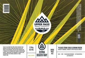 Upper Pass Beer Company Citra Death Ray April 2022