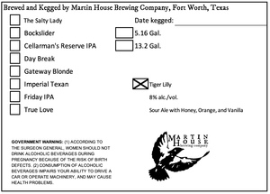Martin House Brewing Company Tiger Lilly April 2022