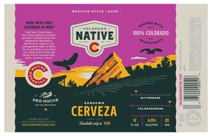 Colorado Native Sundown Cerveza April 2022