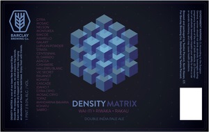 Barclay Brewing Co. Density Matrix April 2022