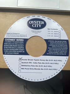 Oyster City Brewing Company Hooter Brown Ale April 2022