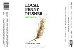 East Hartford Brewing Group Local Penny Pilsner April 2022