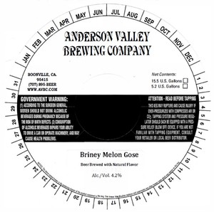 Anderson Valley Brewing Company Briney Melon Gose
