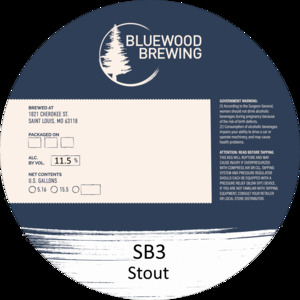 Bluewood Brewing Sb3 Stout May 2022