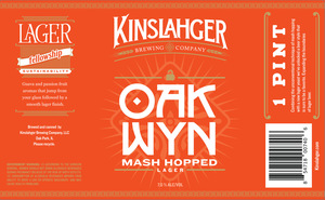 Kinslahger Brewing Company Oakwyn Mash Hopped April 2022