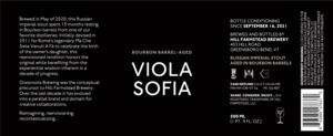 Bourbon-barrel Aged Viola Sofia April 2022
