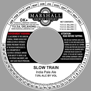 Marshall Brewing Company Slow Train April 2022