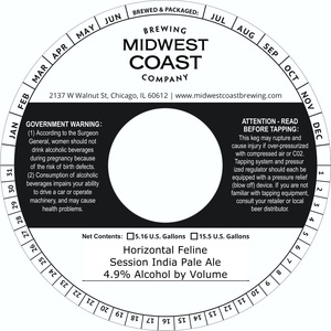 Midwest Coast Brewing Company Horizontal Feline April 2022