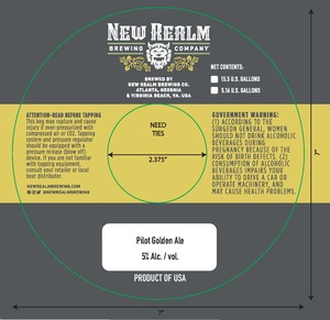 New Realm Brewing Co. Pilot Golden Ale