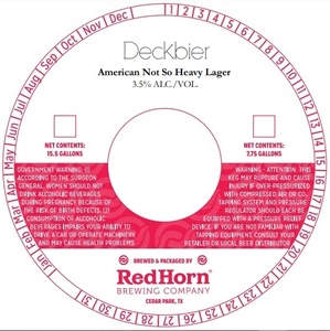 Red Horn Brewing Company Deckbier April 2022