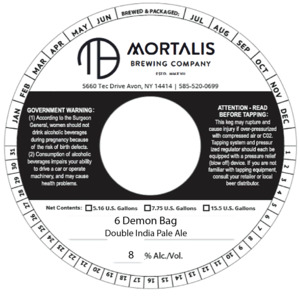 Mortalis Brewing Company 6 Demon Bag