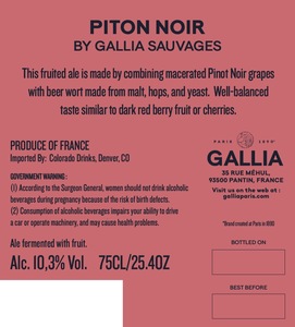Piton Noir By Gallia Sauvages 