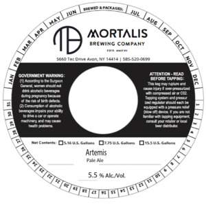 Mortalis Brewing Company Artemis