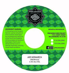 Precarious Beer Project Air Monarch April 2022