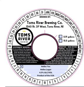 Toms River Brewing Co. Helles Yes April 2022