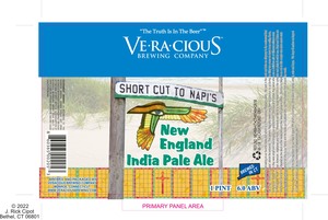 Veracious Brewing Company Short Cut To Napis New England India Pale Ale April 2022