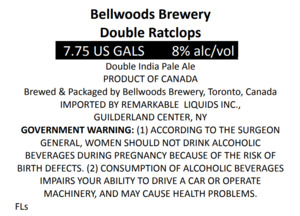 Bellwoods Brewery Double Ratclops April 2022