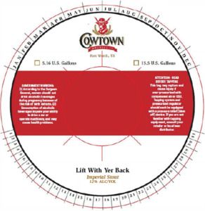 Lift With Yer Back Imperial Stout April 2022