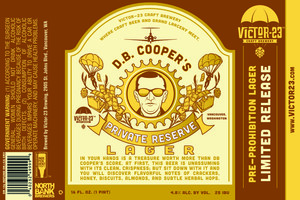 Victor 23 Brewing Db Coopers' Private Reserve Lager April 2022