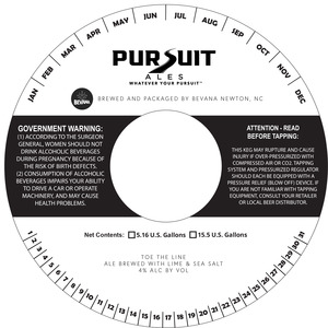 Pursuit Ales Toe The Line April 2022