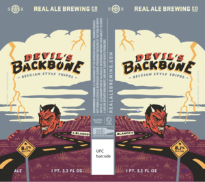 Real Ale Brewing Co Devil's Backbone April 2022