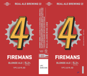 Real Ale Brewing Co Firemans 4 April 2022