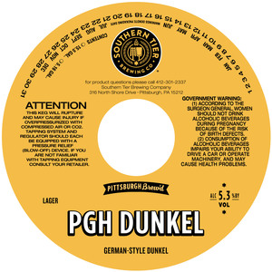 Southern Tier Brewing Company Pgh Dunkel April 2022