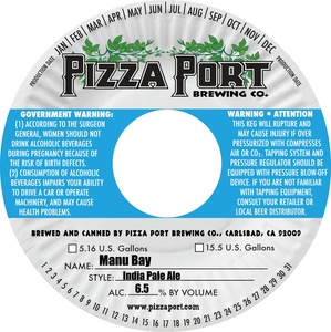 Pizza Port Brewing Co. Manu Bay April 2022