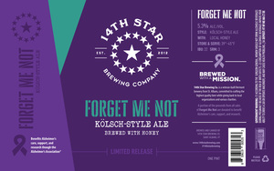 14th Star Brewing Co. Forget Me Not May 2022