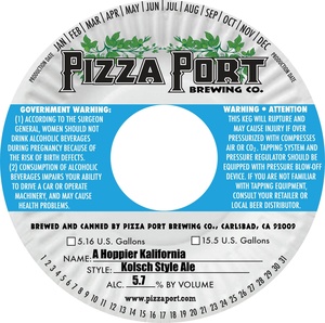 Pizza Port Brewing Co. A Hoppier Kalifornia April 2022