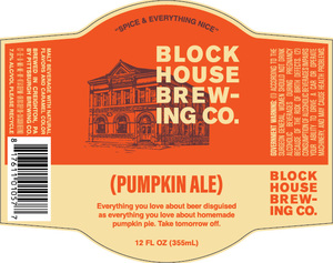 Block House Brewing Pumpkin Ale