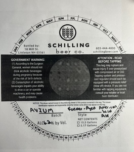 Schilling Beer Co. Avium May 2022