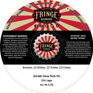 Fringe Beerworks Cheap Thrillz Pilz May 2022