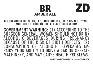 Breckenridge Brewery Br Amber May 2022
