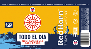 Red Horn Brewing Company Todo El Dia Mexican Style Pale Lager
