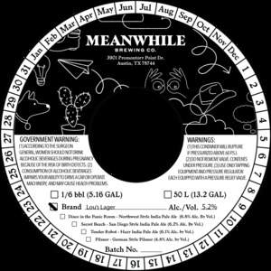 Meanwhile Brewing Co. Lou's Lager May 2022